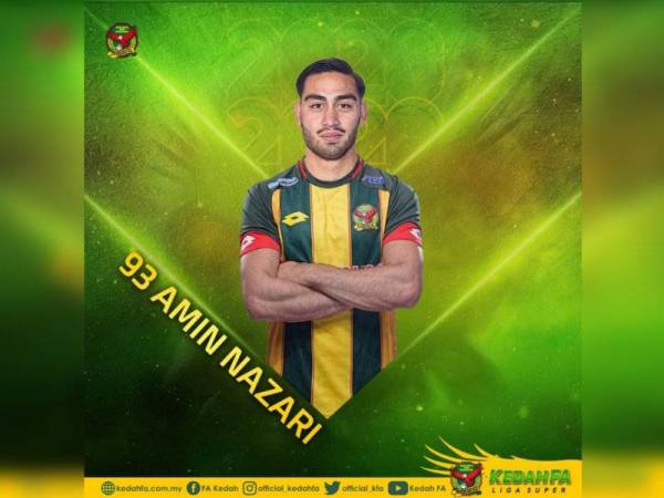 Amin Adam Lazarte Nazari - Foto Kedah FA