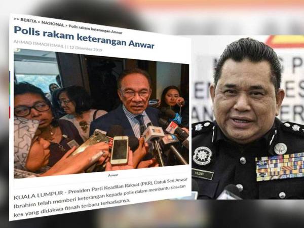 Laporan sinar harian Jumaat lalu. Gambar kanan: Datuk Huzir Mohamed