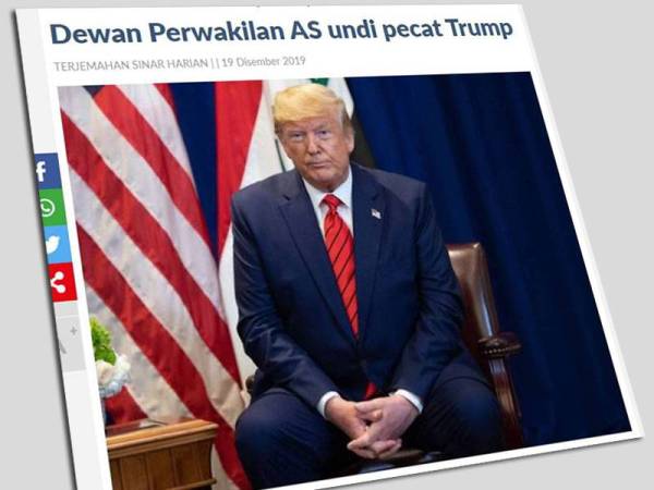 Proses pemecatan Presiden Donald Trump oleh Dewan Perwakilan yang diterajui Demokrat dilihat tidak lebih sebagai satu drama dalam senario Amerika Syarikat (AS).