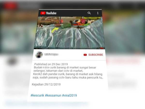 Kejadian itu dimuat naik di laman YouTube dan tular di Facebook.