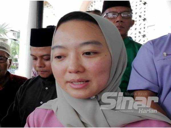 Hannah ketika ditemui pada majlis perasmian bilik pengurusan jenazah di Masjid Al-Hidayah Sungai Penchala di sini hari ini.