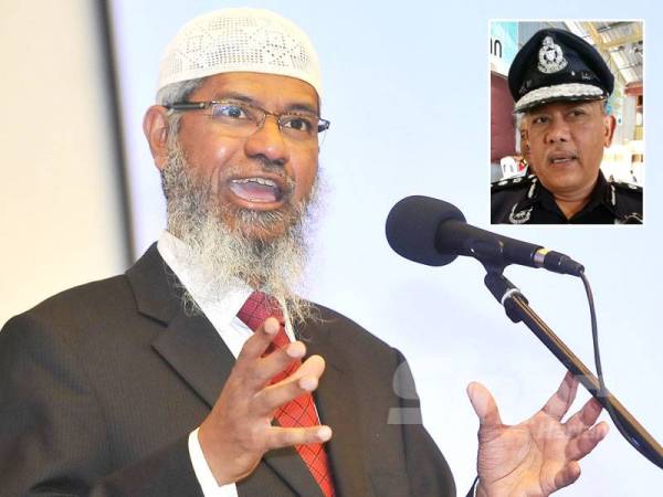 Dr Zakir Naik. - Foto Rosli Talib Gambar kecil: Mohd Said