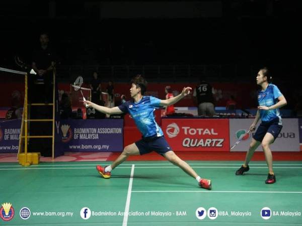 Wei Chong-Pearly Tan mengejutkan pemenang pingat emas Sukan SEA Filipina, Praveen Jordan-Melati Daeva Oktavianti. Foto: Badminton Association of Malaysia - BAM