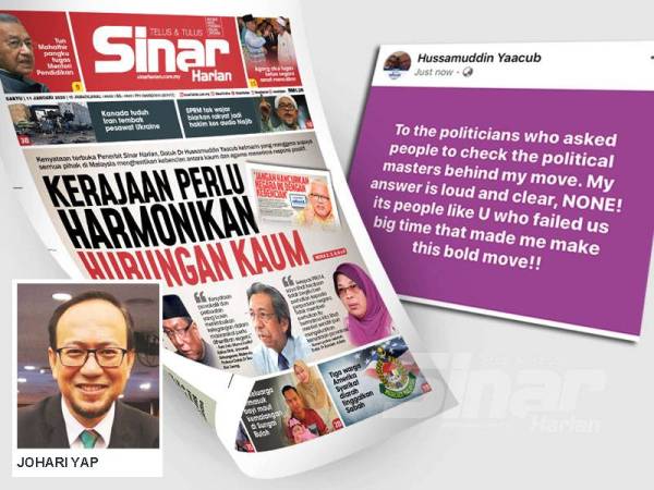 Keratan Sinar Harian semalam.