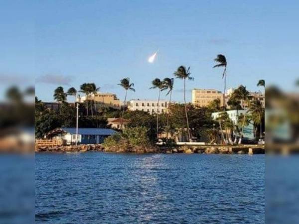 Sebutir tahi bintang (meteor) dikesan melintasi ruang langit di Puerto Rico selepas beberapa siri bencana gempa bumi.