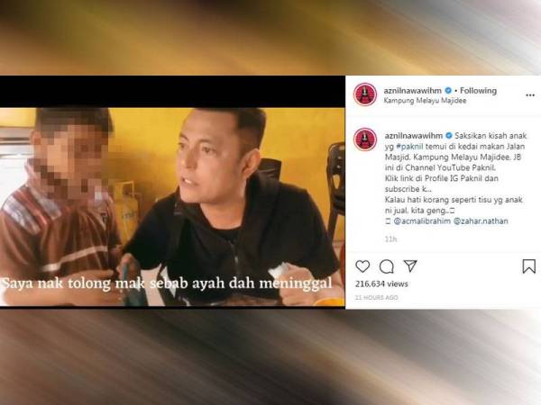 Paparan Instagram Pak Nil mencuri perhatian peminatnya.