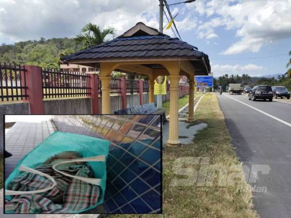 Bayi lelaki yang dijumpai di hentian bas hadapan sebuah sekolah di Tanjung Ipoh semalam.