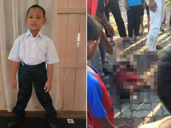 Muhammad Aiman Alfian Abdullah, 7, ditemui lemas di Sungai Terengganu berhampiran Kampung Pulau Duyong Wan Su di sini petang semalam.