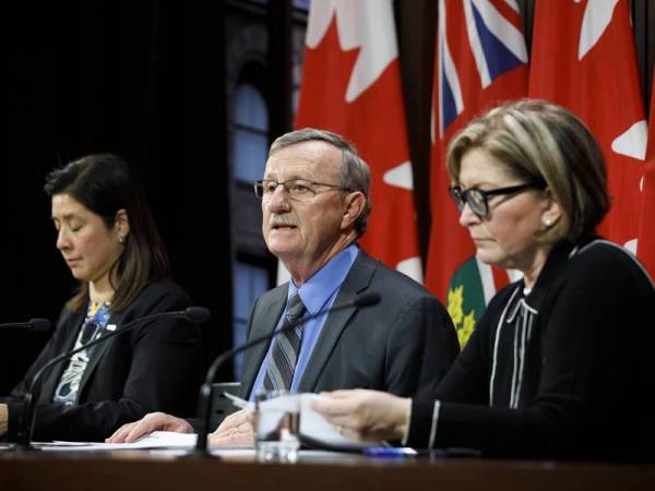 Pegawai Perubatan Ontario mengadakan taklimat berhubung koronavirus di Kanada. - Foto AFP