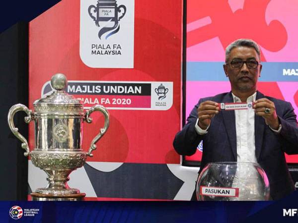 Yusoff ketika majlis undian Piala FA 2020 semalam. - Foto Malaysian Football League