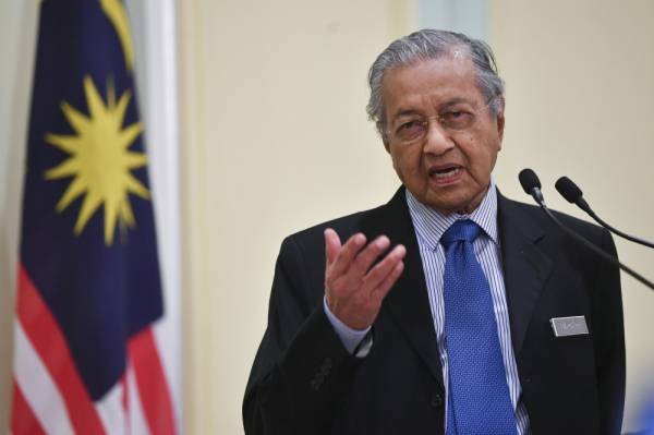 Perdana Menteri Tun Dr Mahathir Mohamad -Foto Bernama