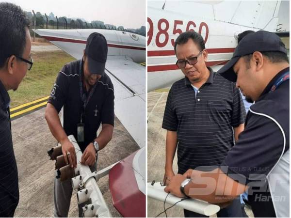 Mohd Sofi ketika melihat persediaan sebelum OPA dilakukan di Lapangan Terbang Antarabangsa Batu Berendam di sini semalam.