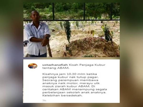 Paparan Instagram Ustaz Hanafiah tular di laman sosial.