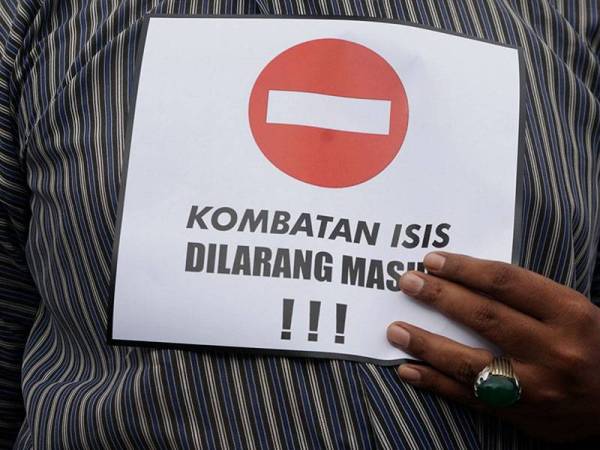 Indonesia tidak akan membawa pulang militan Daesh di luar negara demi keselamatan jutaan rakyatnya. - Foto Agensi