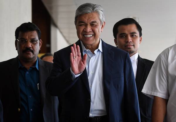 Ahmad Zahid, berdepan 47 pertuduhan melibatkan puluhan juta ringgit dana milik Yayasan Akalbudi hadir pada perbicaraan kesnya di Mahkamah Tinggi. -Foto Bernama