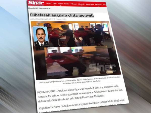 Laporan Sinar Harian 12 Februari lalu.