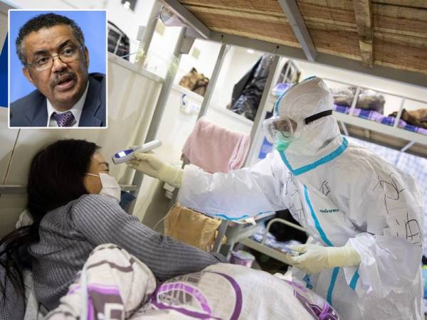 Laporan terbaharu dikeluarkan CCDC mendapati hanya 14 peratus akan mengalami penyakit serius seperti pneumonia. Gambar kecil:Tedros Adhanom Ghebreyesus.