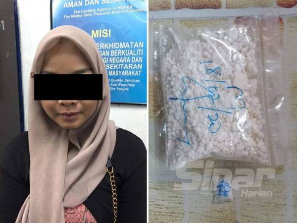 Wanita berusia 22 tahun ditahan bersama dadah heroin dan syabu di sebuah chalet di Jalan Pantai Chenang di Langkawi kelmarin.