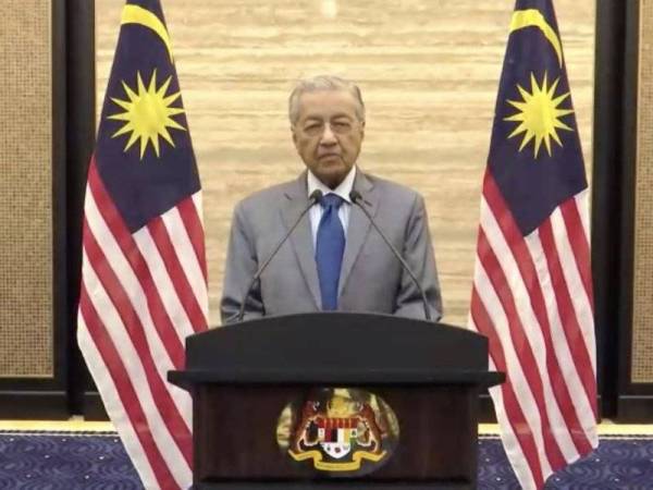 Perutusan Dr Mahathir sebentar tadi.