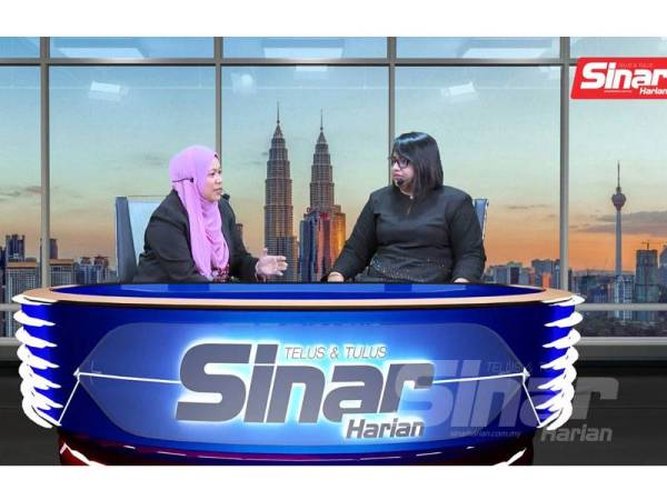 Sara hadir sebagai tetamu pada program Sinar Live 'Persepsi Terhadap Kerajaan Baharu' di Kumpulan Karangkraf, hari ini.