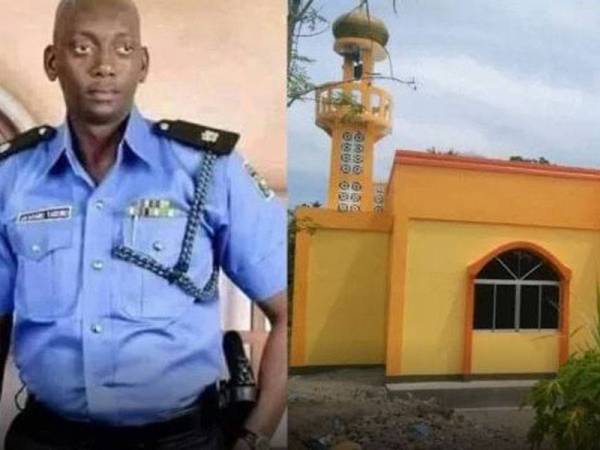 Anggota polis Nigeria membelanjakan gajinya untuk membina sebuah masjid di sini. - Foto Life of Arabs