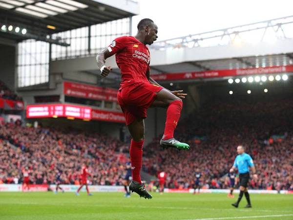 Mane meraikan jaringan ketika aksi menentang Bournemouth di Stadium Anfield. Foto: Liverpool FC