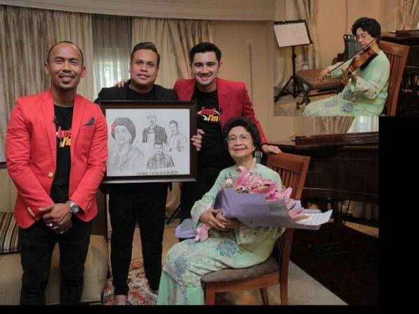 Shuib, Shuk dan Fizie bersama Tun Dr. Siti Hasmah - FOTO: Hot FM