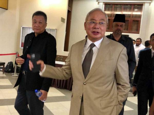 Najib hadir bagi perbicaraan kes SRC di Mahkamah Tinggi Kuala Lumpur hari ini.