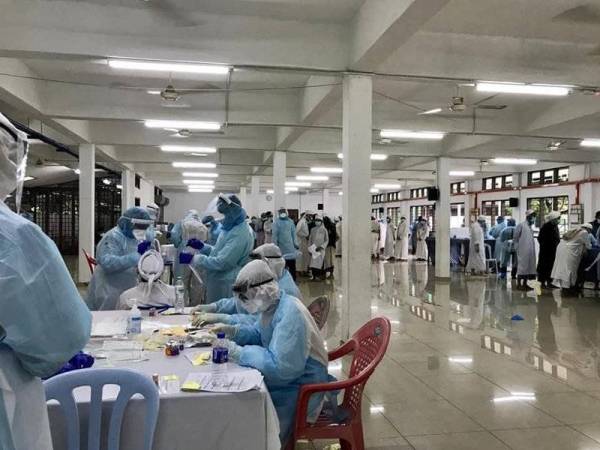 Proses disinfeksi dijalankan. Gambar hiasan-Foto Bernama