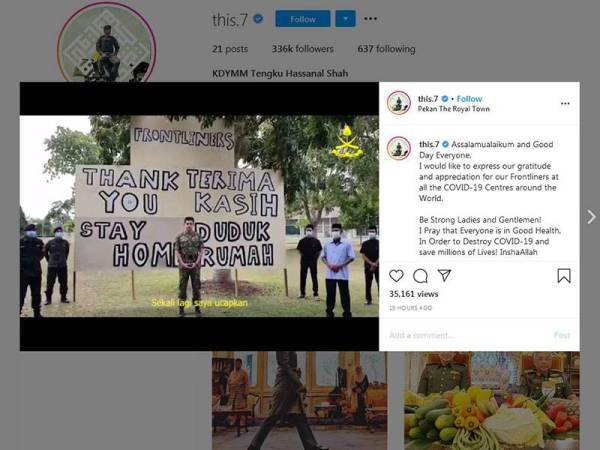 Instagram Tengku Hassanal