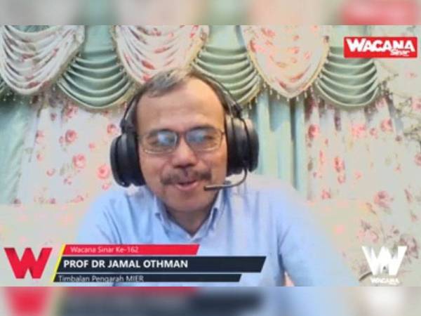 Profesor Dr Jamal Othman selaku panelis Wacana Siri 162 bertajuk Ekonomi Malaysia selepas 14 April yang disiarkan secara langsung di Facebook Sinar Harian malam ini.