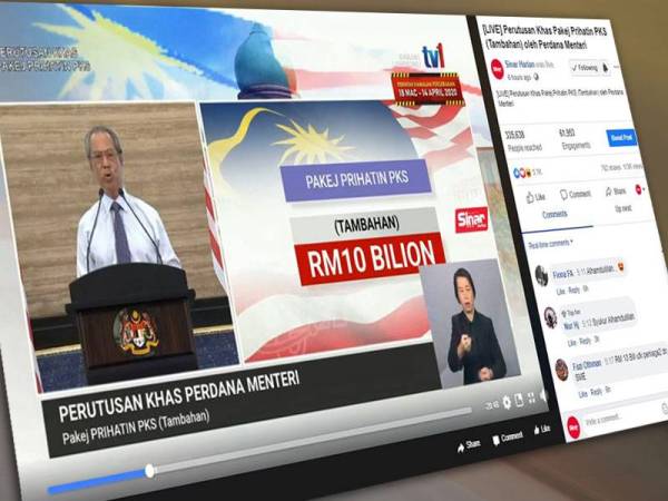 PM berucap ketika live di Facebook Sinar Harian tadi.