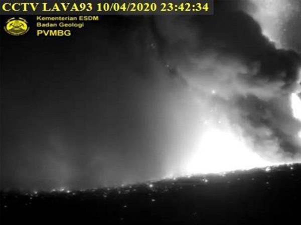 Gunung berapi Anak Krakatau kembali meletus. - Foto PVMBG