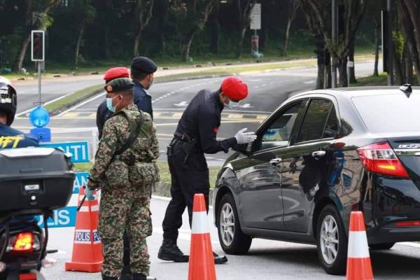 Antara lokasi SJR yang dilaksanakan di sekitar daerah Petaling Jaya untuk bagi tempoh pelaksanaan PKP.