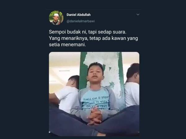 Kemerduan suara budak lelaki yang dimuat naik di Twitter Daniel Abdullah tular di laman sosial.