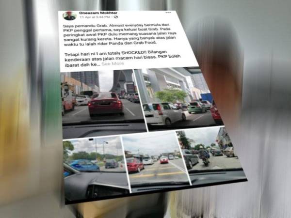 Status Wan Norazam terhadap bilangan kenderaan banyak di atas jalan raya ketika PKP.