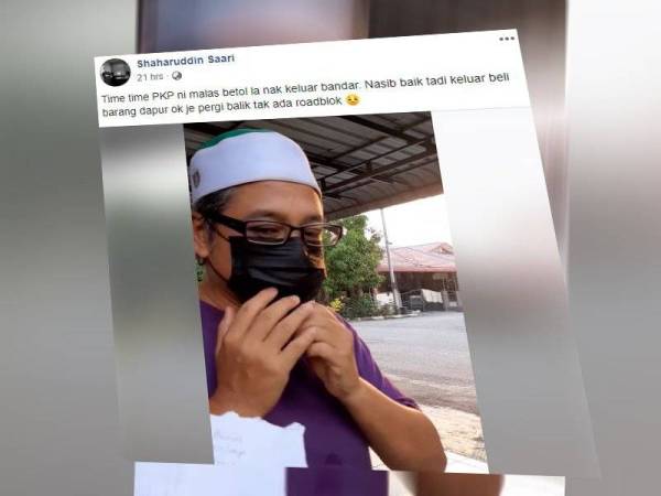 Perkongsian Shaharuddin di ruangan Facebooknya menarik perhatian netizen.