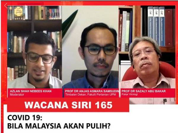 Wacana Siri 165 bertajuk Covid-19: Bila Malaysia Akan Pulih yang disiarkan secara langsung di laman web Sinar Harian hari ini.