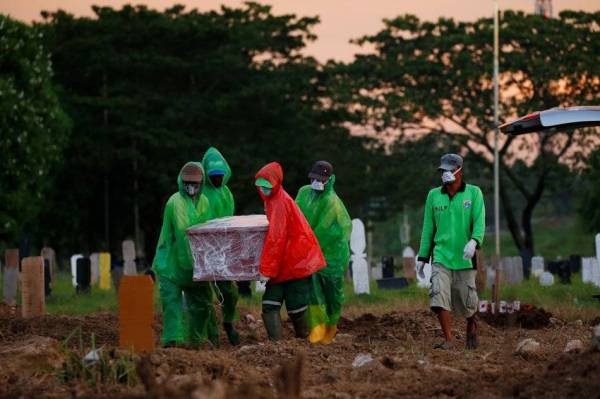  Indonesia mencatatkan 23 lagi kematian akibat koronavirus (Covid-19) dalam tempoh 24 jam. FOTO: SUMBER INTERNET