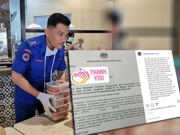 Gambar dan kapsyen dimuat naik Adam Shahz di Instagram miliknya.