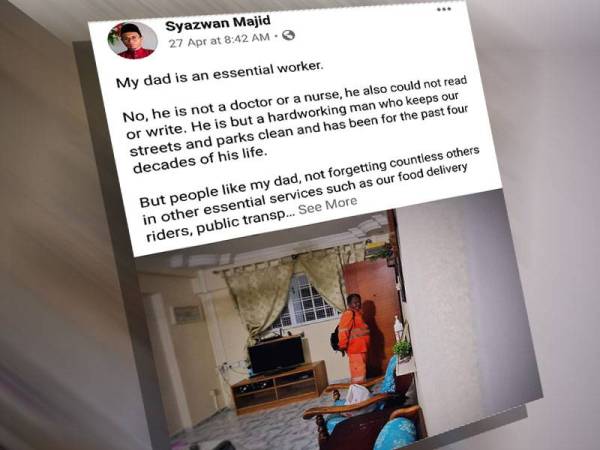 Paparan Facebook Syazwan tular dI laman sosial.