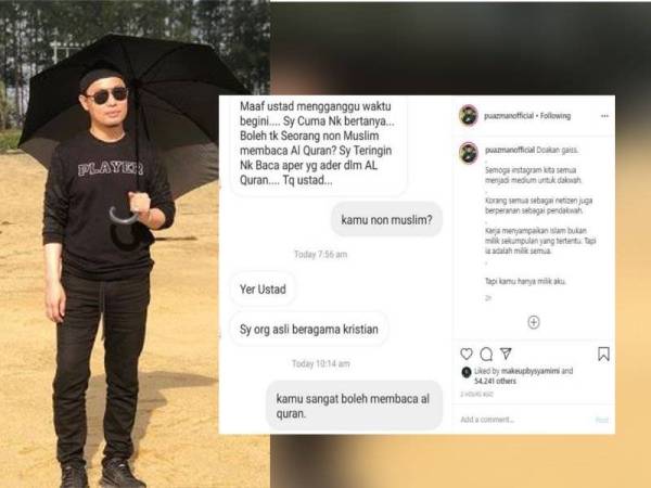 Hantaran PU Azman di Instagram miliknya.