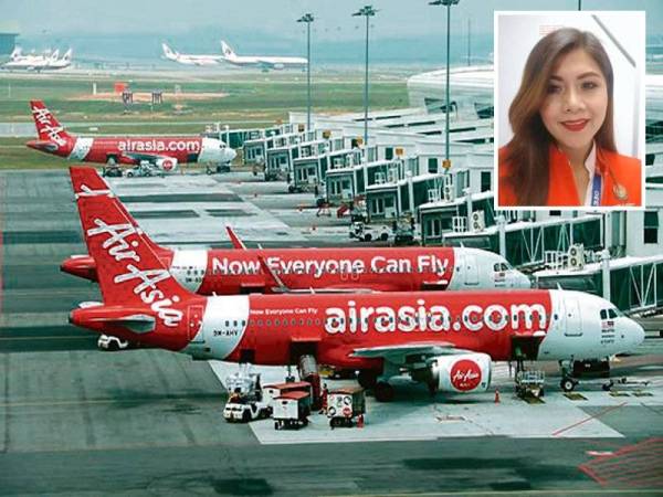 AirAsia turut melaksanakan dasar perjalanan baharu untuk penumpangnya berikutan pandemik Covid-19. (Gambar kecil: Tun Norashikin)