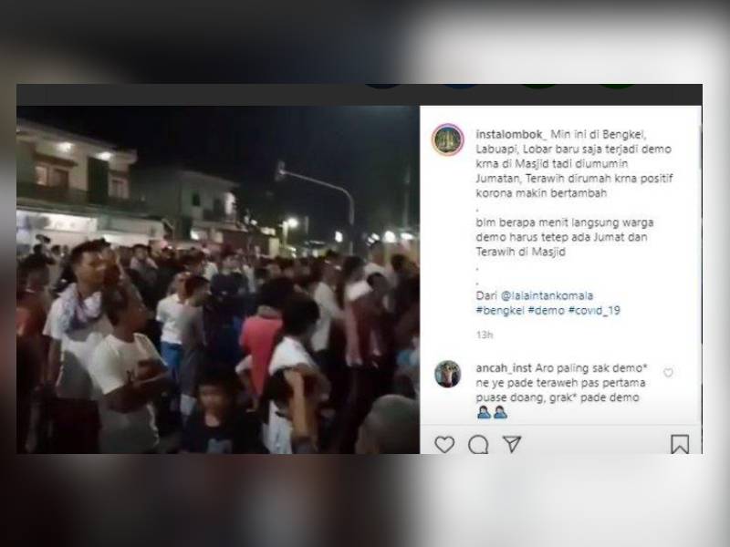 Paparan Instagram @instalombok_ tular di laman sosial.