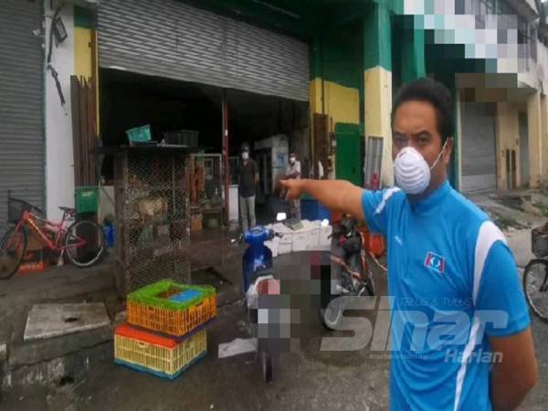 Azmizam menunjukkan kedai dipercayai likik warga asing beroperasi dalam musim PKP ini. 