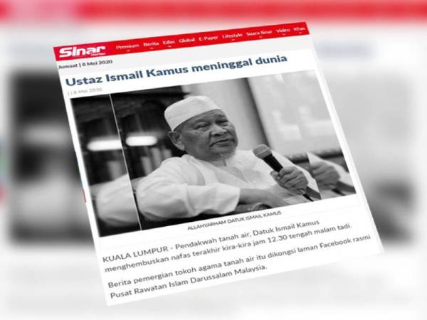 Laporan Sinar Harian hari ini.