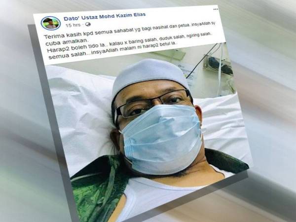 Ustaz Kazim masuk hospital