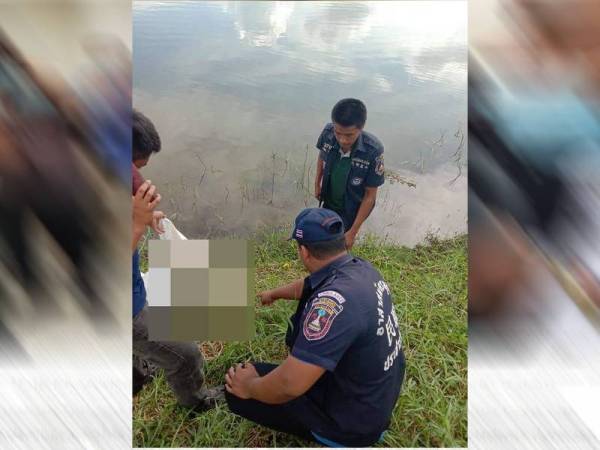 Mayat bayi itu dipercayai dibuang di tepi kolam sebelum dimakan oleh biawak.