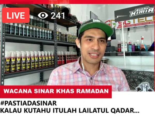 Ashraf berkongsi amalan yang diamalkannya pada 10 malam terakhir puasa pada Wacana Sinar Khas Ramadan bertajuk 'Kalau Kutahu Itulah Lailatul Qadar' hari ini.