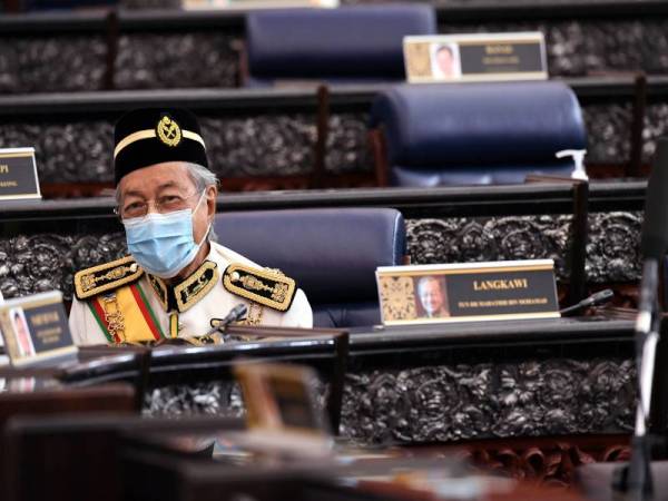 Ahli Parlimen Langkawi, Tun Dr Mahathir Mohamad hadir pada Istiadat Pembukaan Mesyuarat Penggal Ketiga Parlimen ke-14 di Bangunan Parlimen hari ini. - Foto Bernama